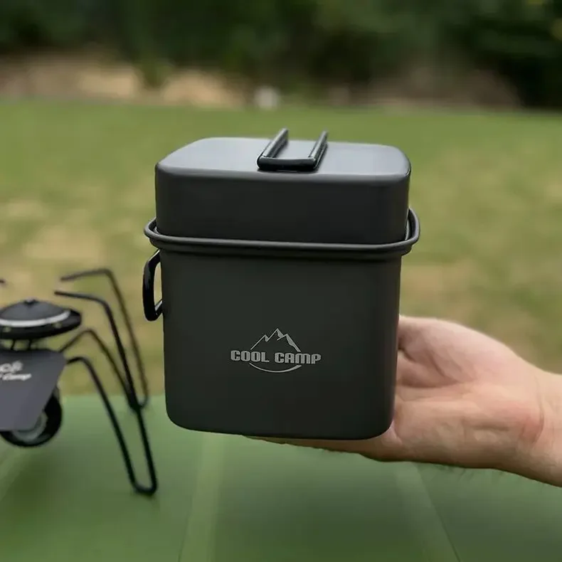 Camping Cooking Box Set - Outdoor Camping Vierkante Pot Opvouwbare Draagbare