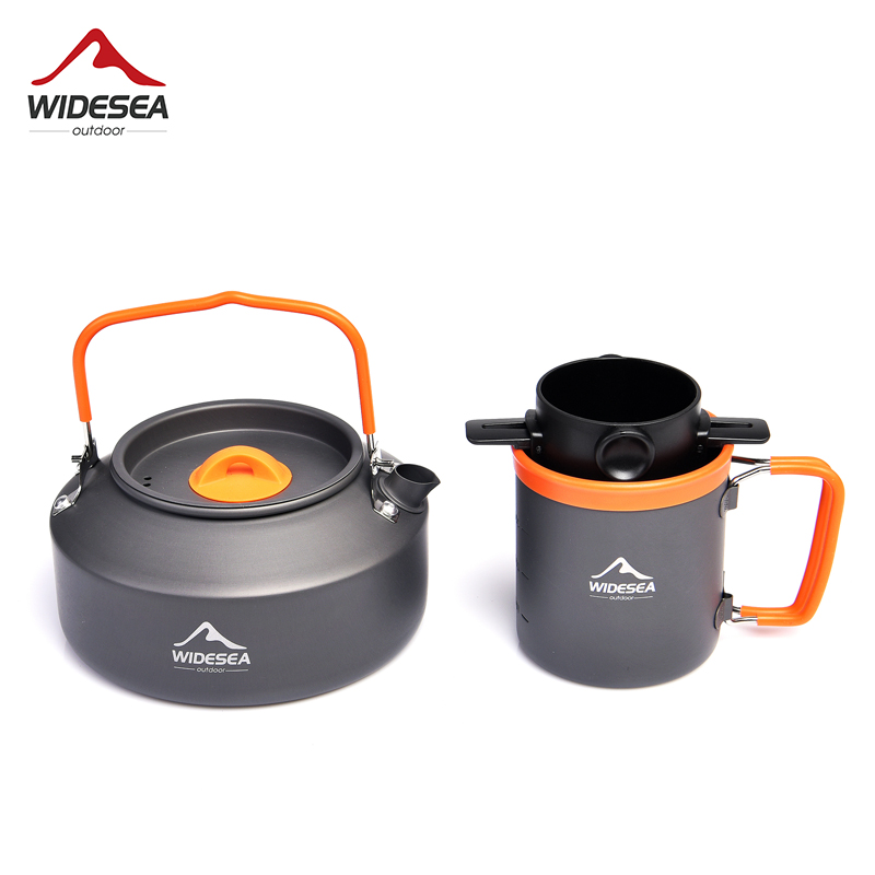 Camping Cooking Box Set - Widesea Camping Koffie Pannenset Outdoor Servies
