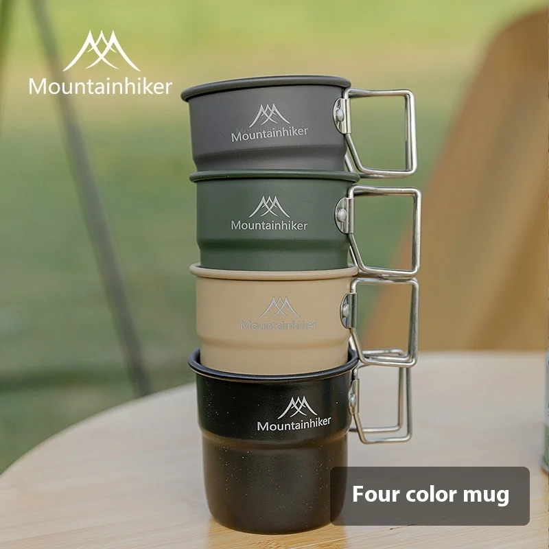 Camping Cooking And Eating Set - Mountainhiker Campingbekers Aluminium bekers Reisbestek Picknickgerei