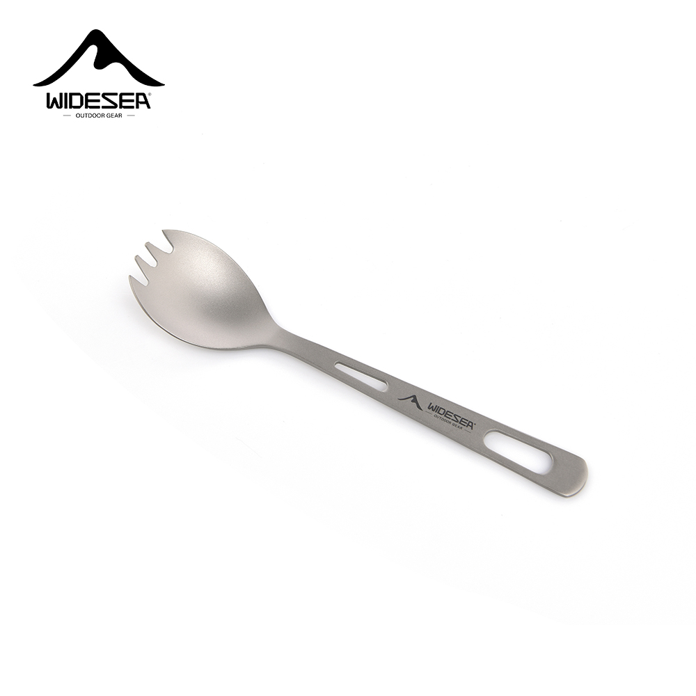 Camping Outdoor Cooking Set - Widesea Camping Kookset Spork Titanium Lepel