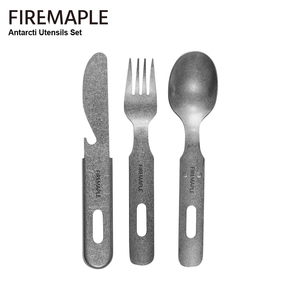 Camping Cooking And Eating Set - Vuur-Esdoorn Antarcti 3in1 Gebruiksvoorwerpen Set Vork