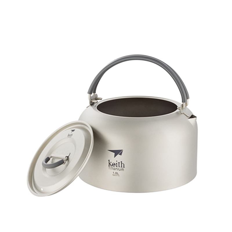 Camping Cooking System - Keith Titanium Ketel 1L, Bacteriostatisch Bestek,