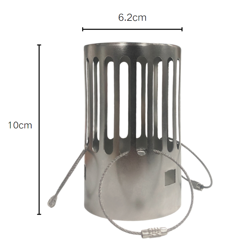 Charcoal Chimney Starter - Camping Houtkachel Schoorsteenkap 62mm RVS Vonkenvanger