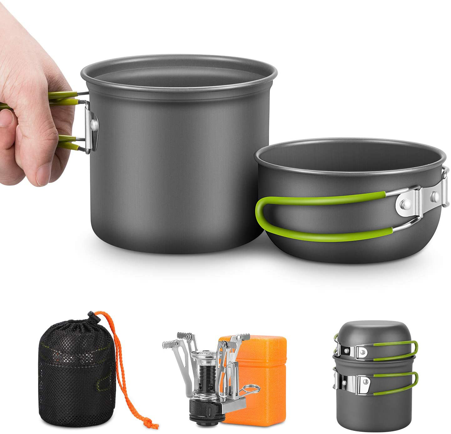 Camping Cooking Box Set - Campingpannenset met fornuis Outdoor kookset met