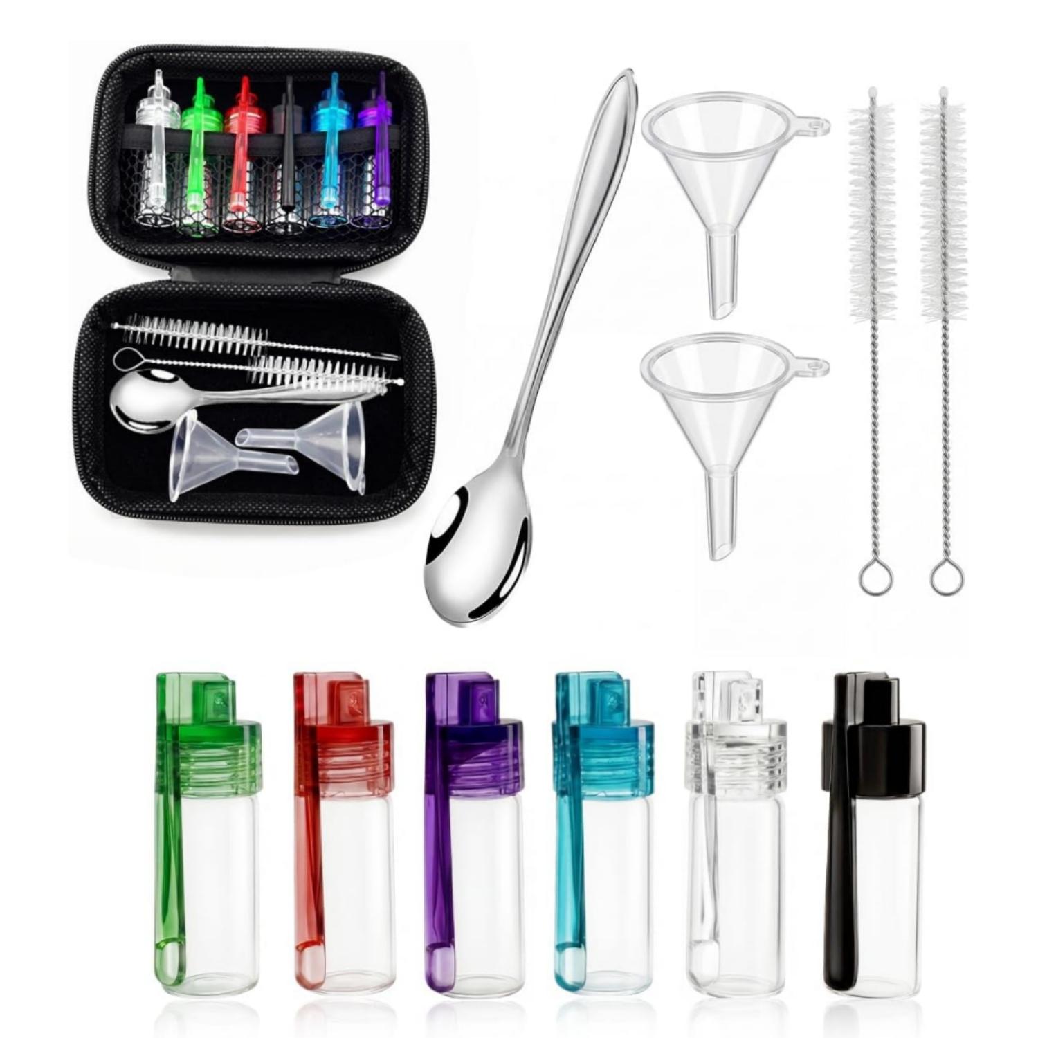 Camping Cooking Box Set - 6-delige reiskruidencontainers met lepel, lekvrije luchtdichte