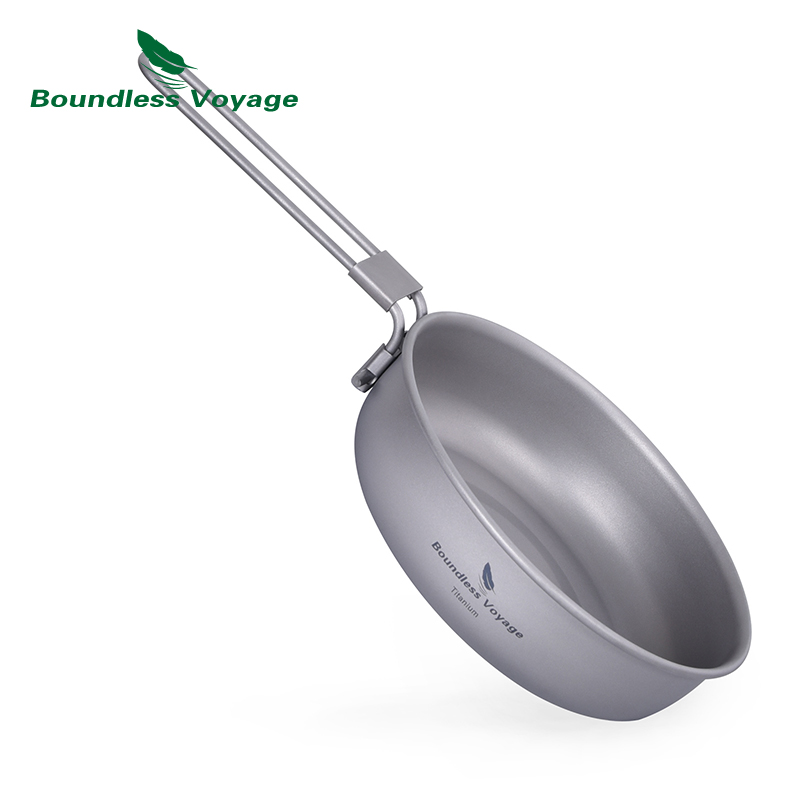 Camping Cooking Range - Grenzeloze Voyage Ultralichte Titanium Koekenpan Met