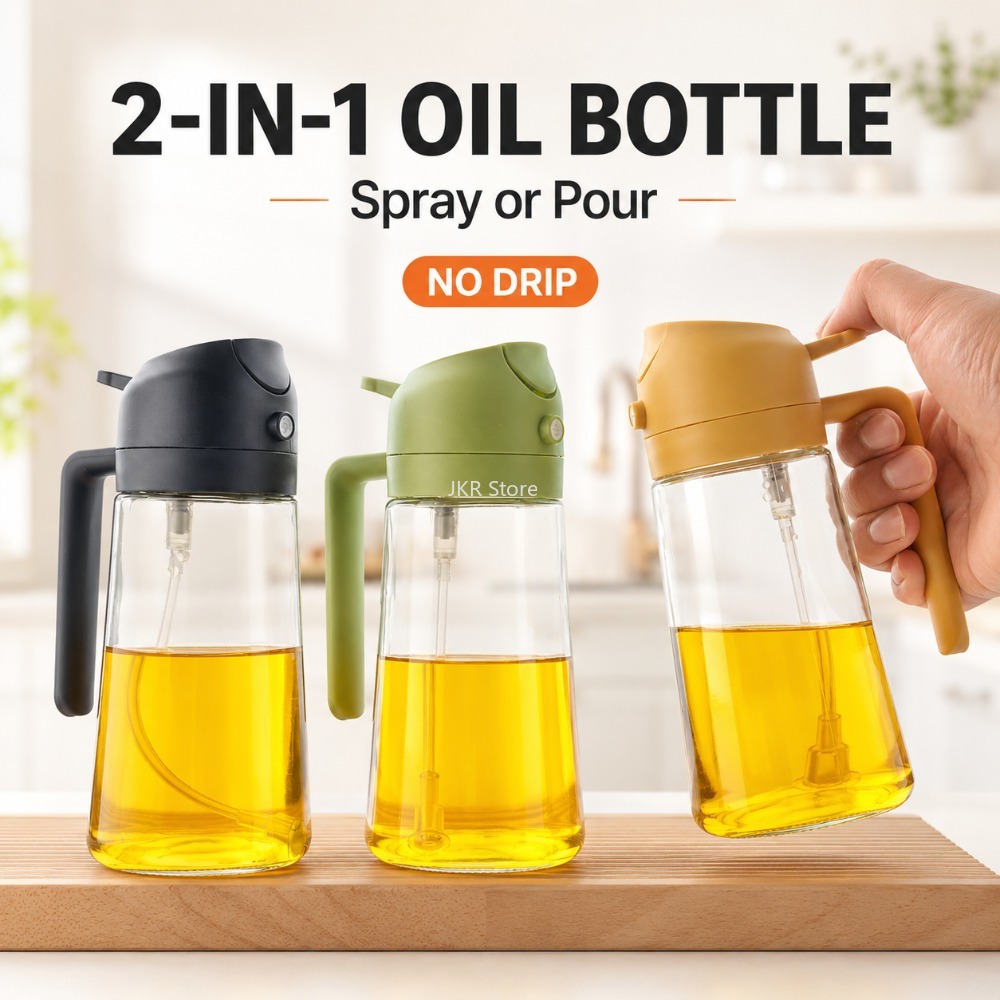 Camping Cooking - 2-in-1 olijfolie spuitfles dispenser grote capaciteit