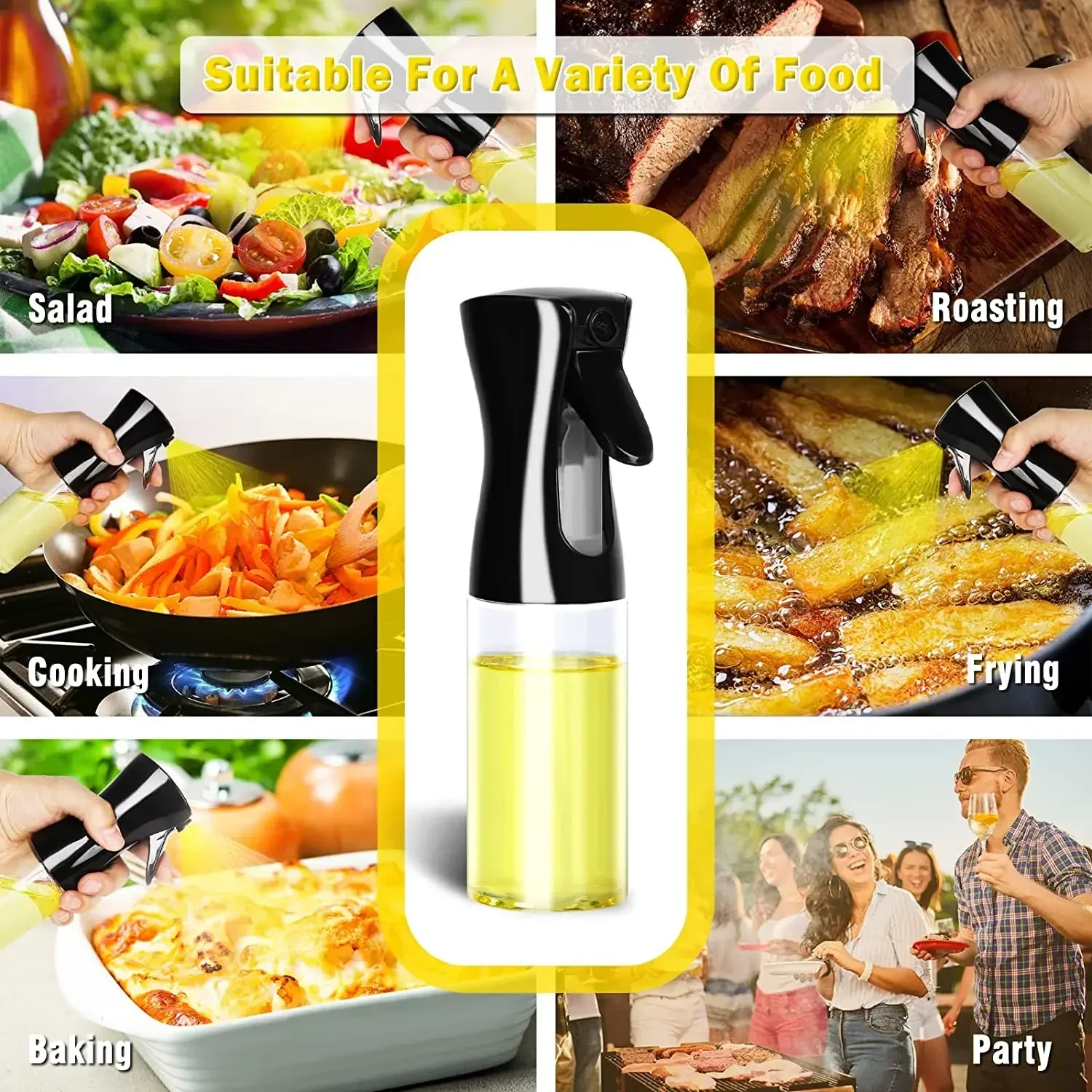 Camping Cooking Oil Container - 500ml Plastic Olie Spray Fles Keuken