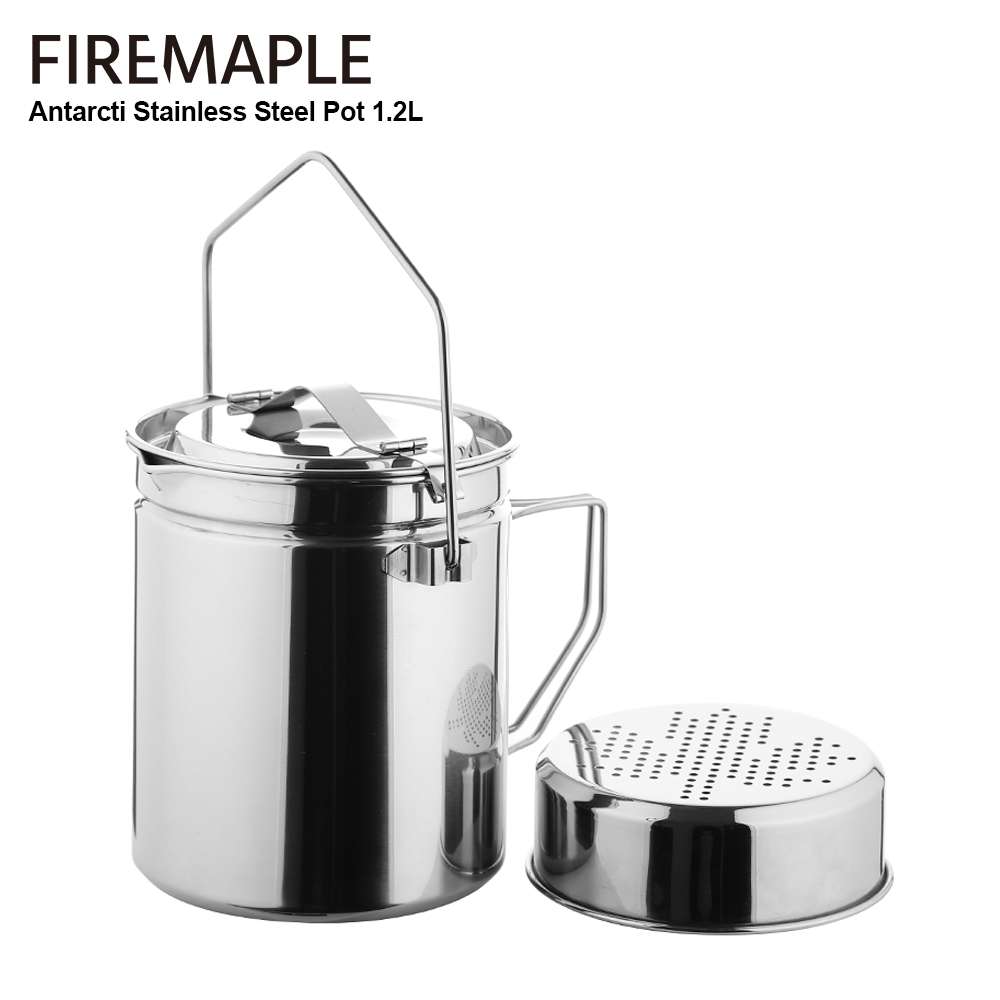 Camping Cooking System - Fire-Maple 1.2L RVS Stoomboot Pot met