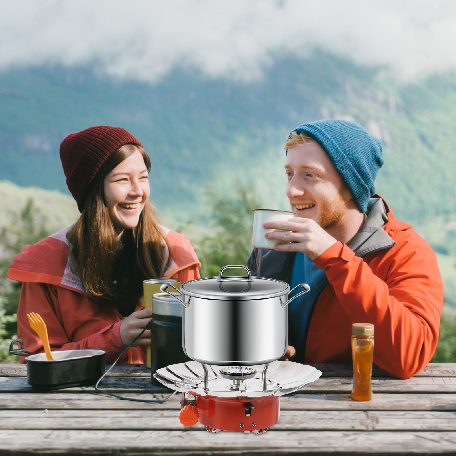 Camping Cooking Range - Draagbare Lotus Mini-kachel Buiten Gas Campingkachel