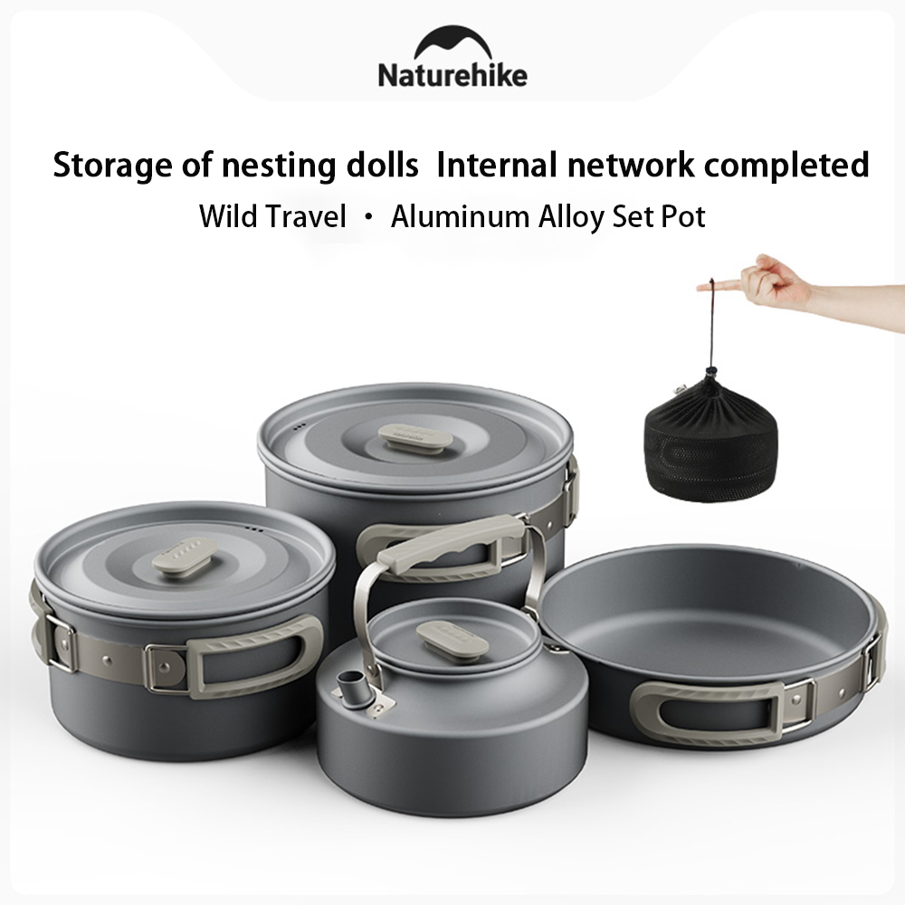 Camping Outdoor Cooking Set - Naturehike Outdoor Pot Set, Camping Kookuitrusting,