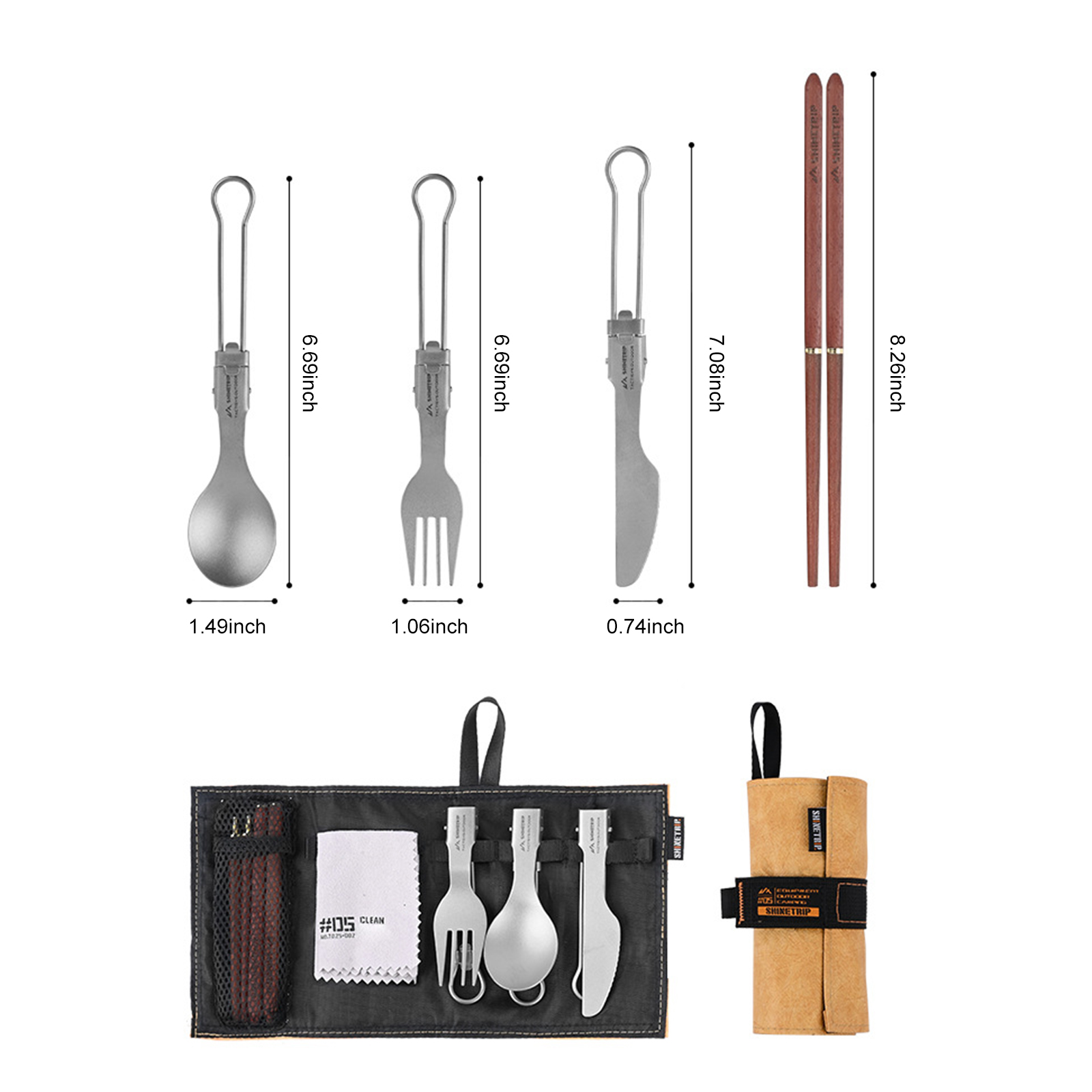 Draagbare opvouwbare bestekset - Camping Cooking And Eating Set recensie en prijs
