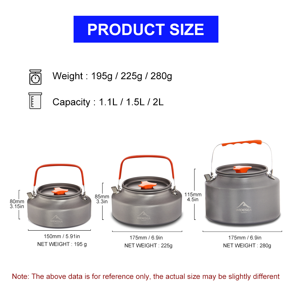 Widesea 1.1L 2L1.5L Camping Wa - Camping Cooking System recensie en prijs