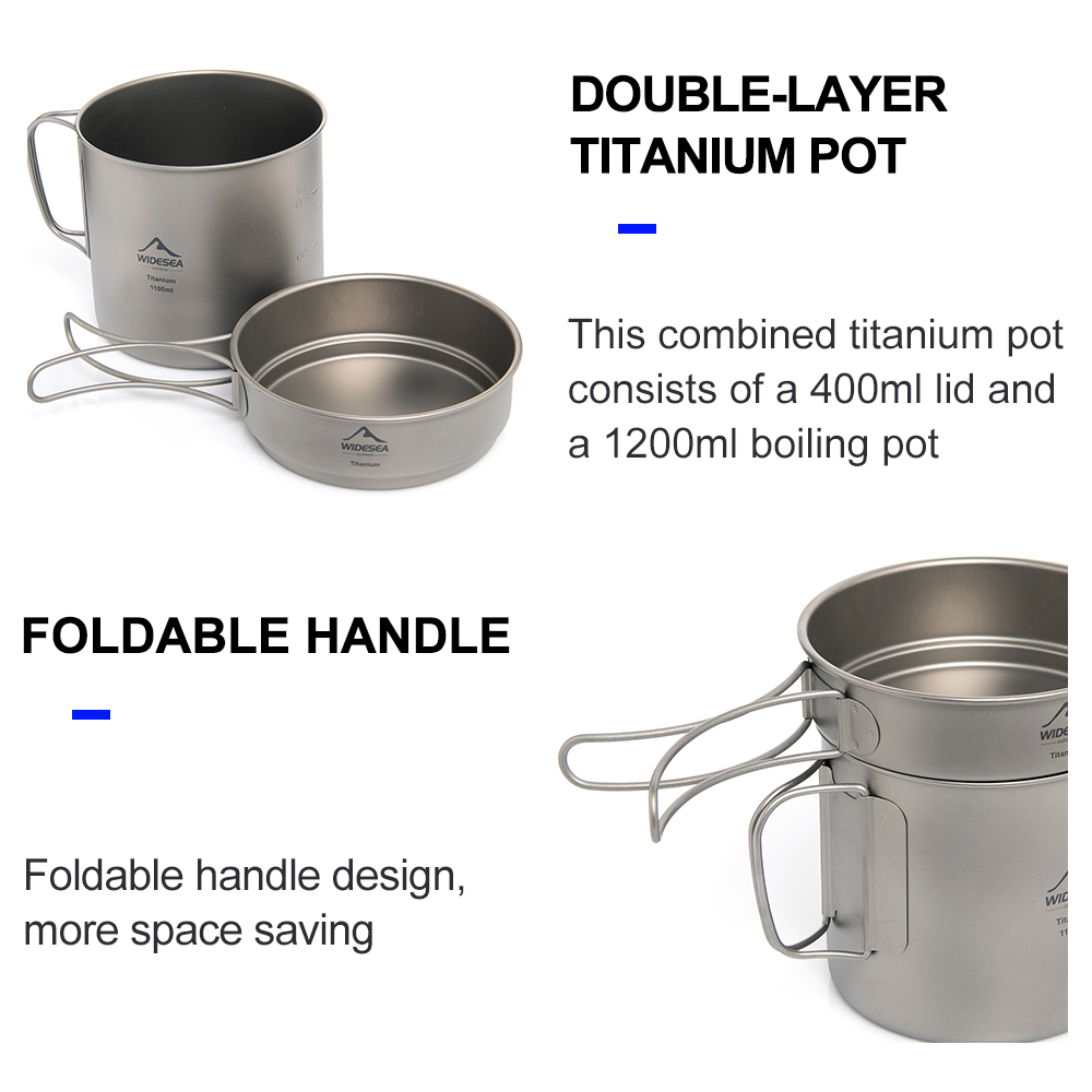 Widesea Ultralight Titanium Ca - Mess Kit Titanium recensie en prijs