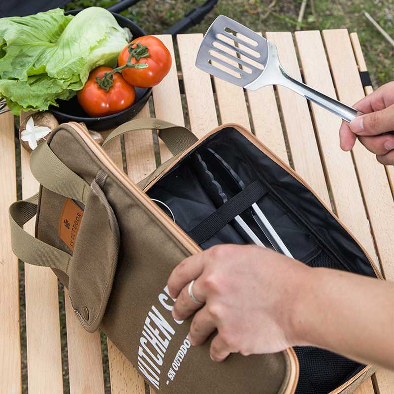 8-delige campingkeukenset met  - Camping Outdoor Cooking Set recensie en prijs