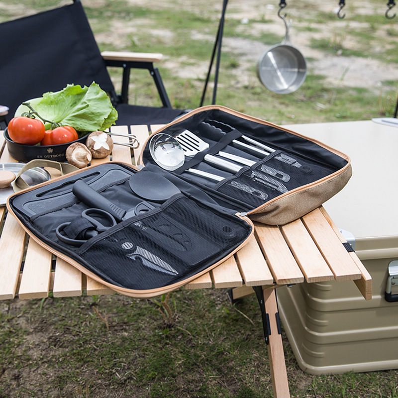 8-delige campingkeukenset met  - Camping Outdoor Cooking Set recensie en prijs