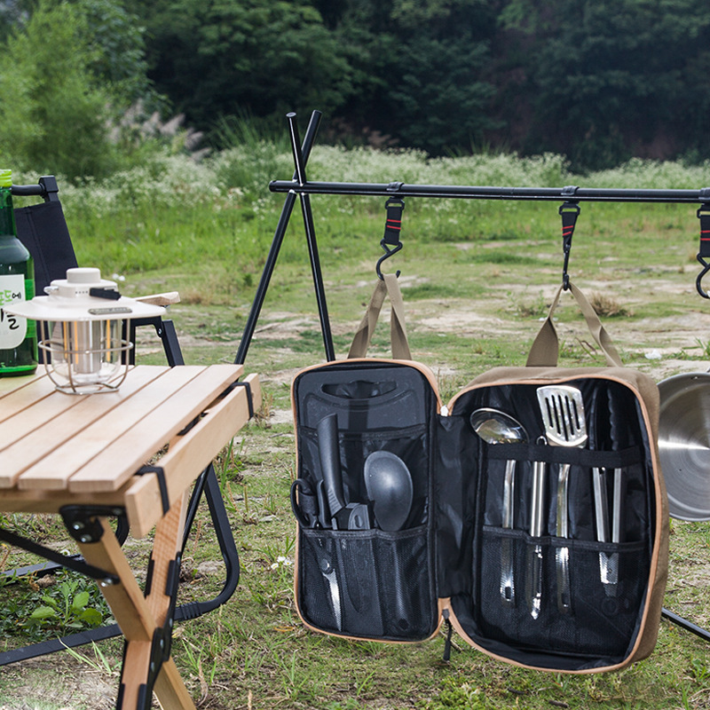 8-delige campingkeukenset met  - Camping Outdoor Cooking Set recensie en prijs