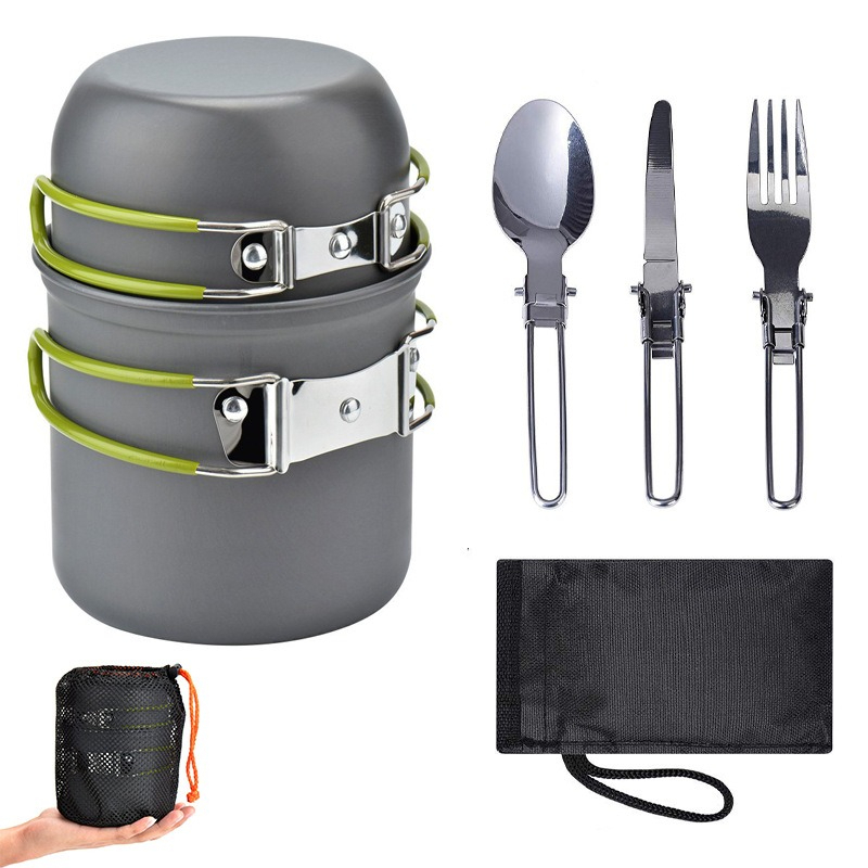 Draagbare campingkookgerei voo - Camping Lightweight Cooking Pot recensie en prijs
