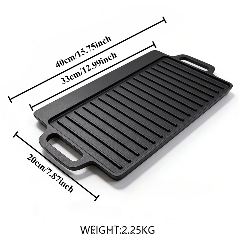 Ongecoate gietijzeren grillpla - Camping Cooking Range recensie en prijs