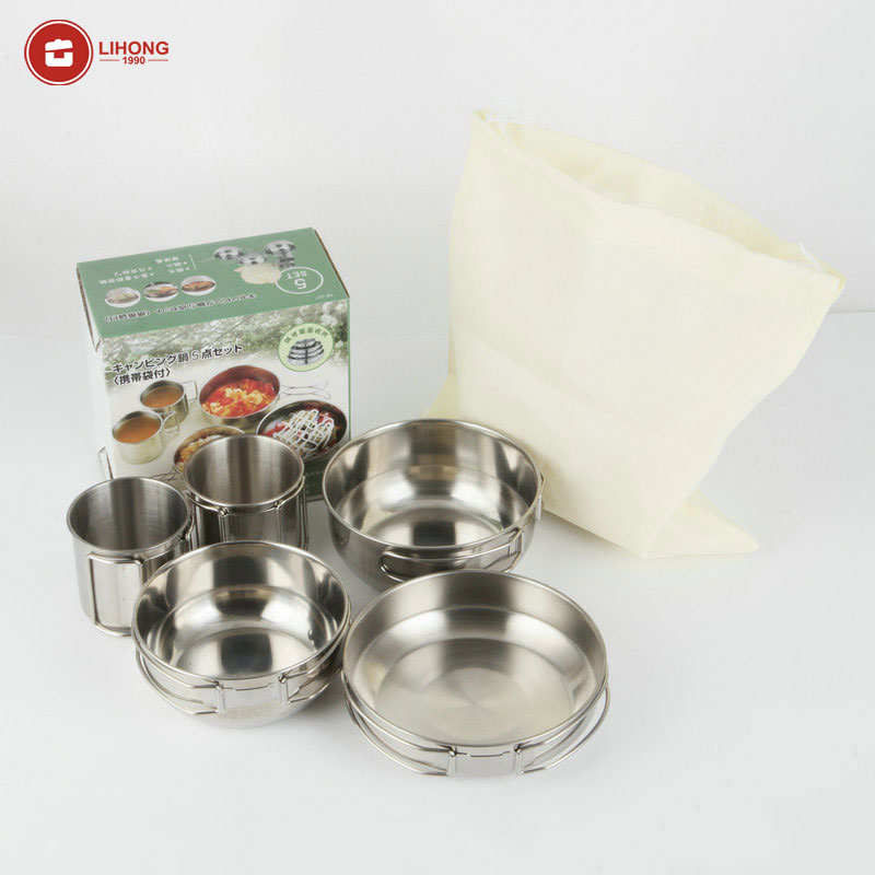 Opvouwbare 5-delige bekers Keu - Camping Cooking Box Set recensie en prijs