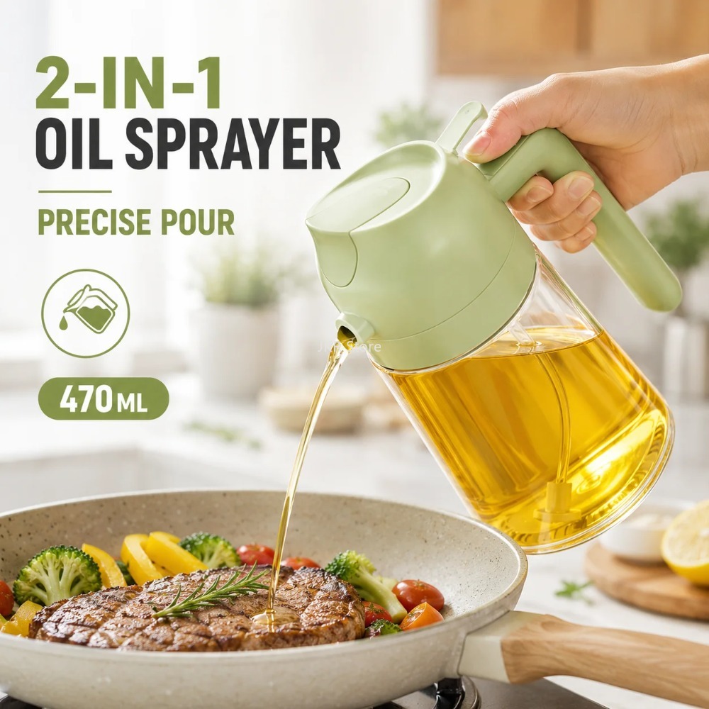 2-in-1 olijfolie spuitfles dis - Camping Cooking recensie en prijs