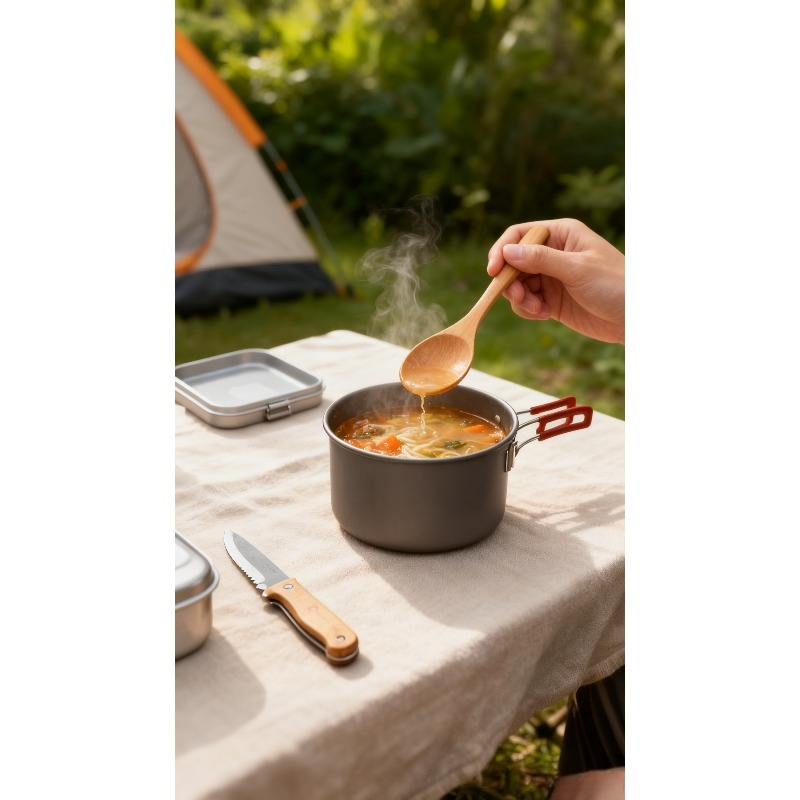 Japanse houten lepel voor thee - Japanese Camping Cooking recensie en prijs