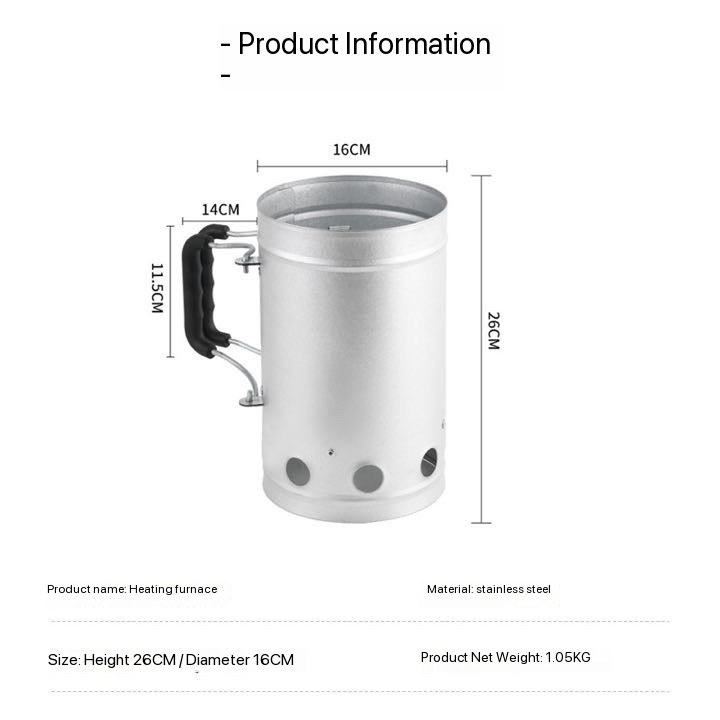 FAVOUR Auplex Kamado RVS houts - Charcoal Chimney Starter recensie en prijs