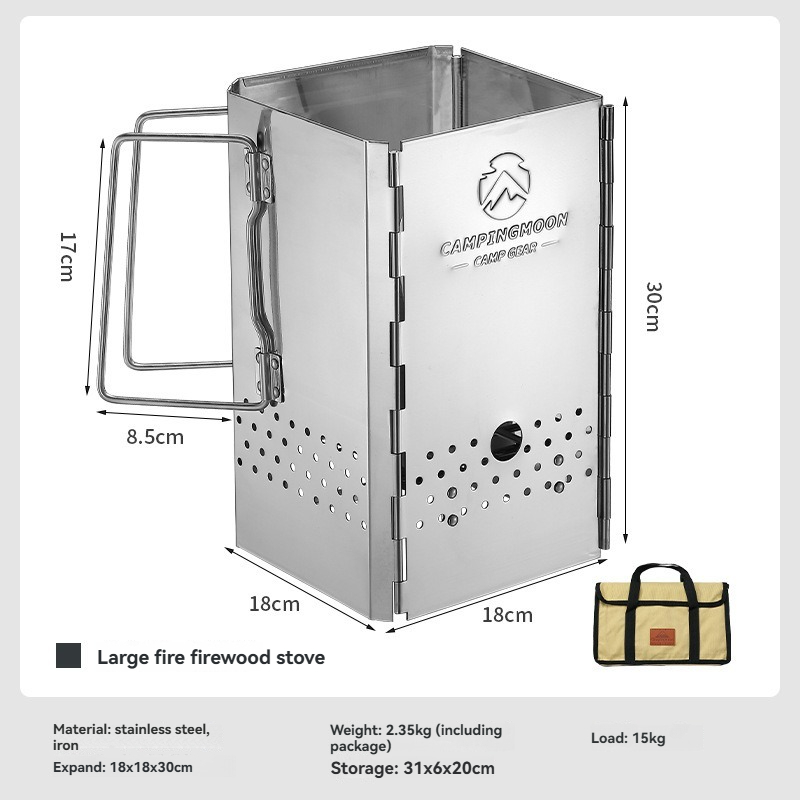 MT-18 CAMPINGMOON Opvouwbare d - Charcoal Chimney Starter recensie en prijs