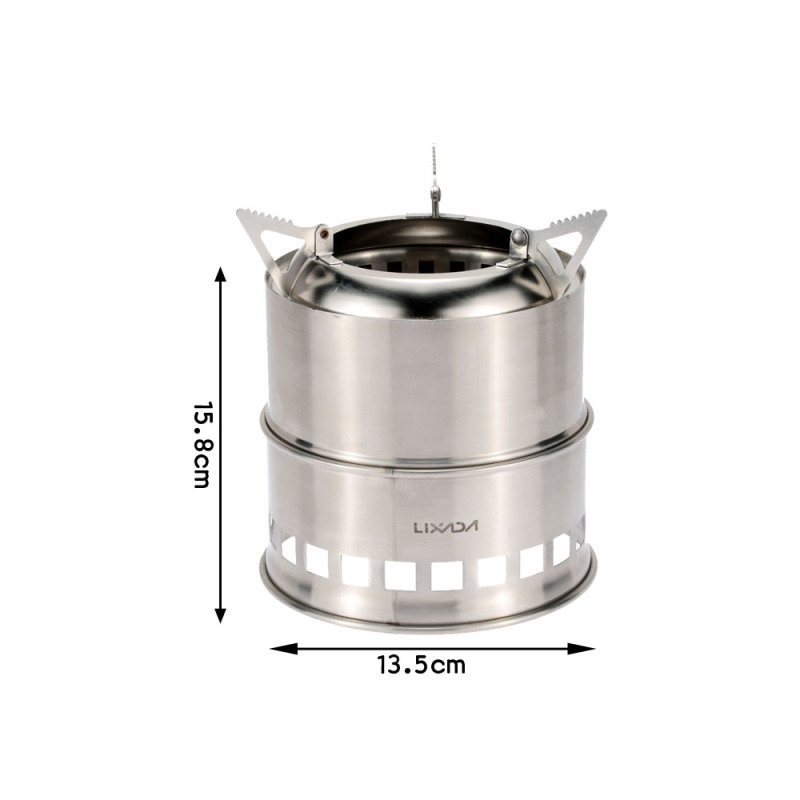 Lixada Roestvrijstalen Houtkac - Camping Cooking System recensie en prijs
