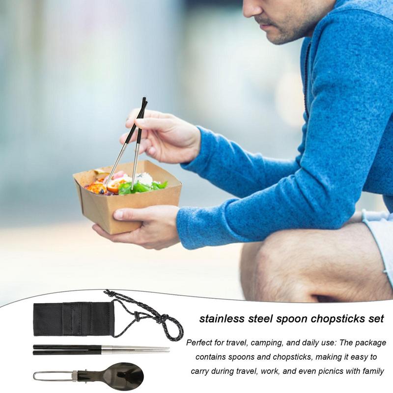 Opvouwbare Lepel Eetstokjes Re - Camping Cooking And Eating Set recensie en prijs