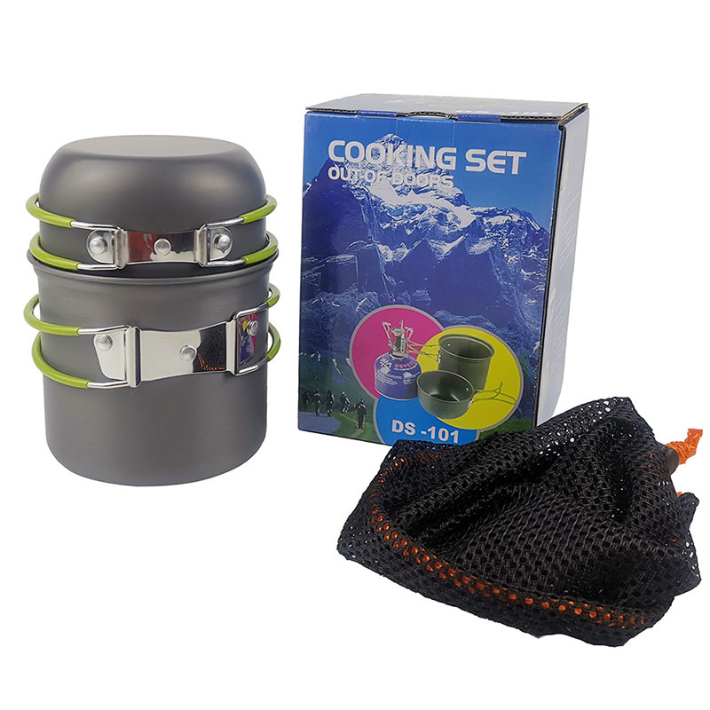 Campingpannenset met fornuis O - Camping Cooking Box Set recensie en prijs