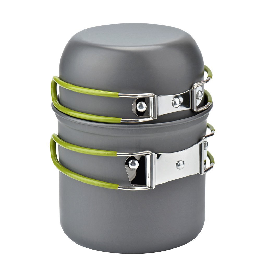 Campingpannenset met fornuis O - Camping Cooking Box Set recensie en prijs