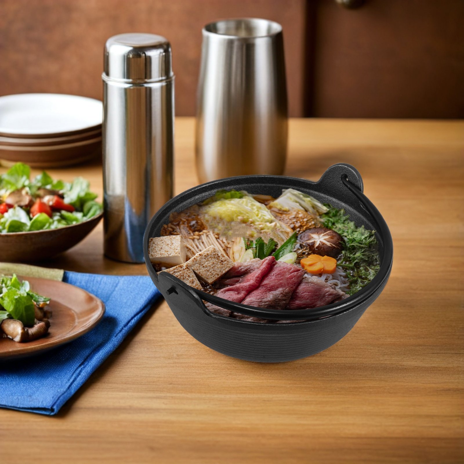 Japanse gietijzeren sukiyaki-p - Japanese Camping Cooking recensie en prijs