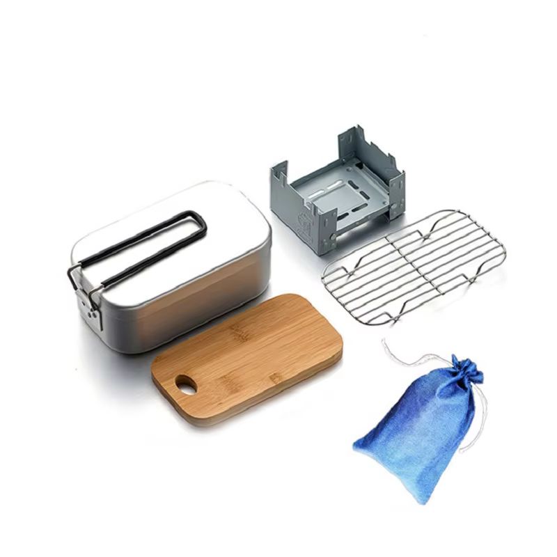 Aluminium puinhoopset voor bui - Camping Cooking Box Set recensie en prijs