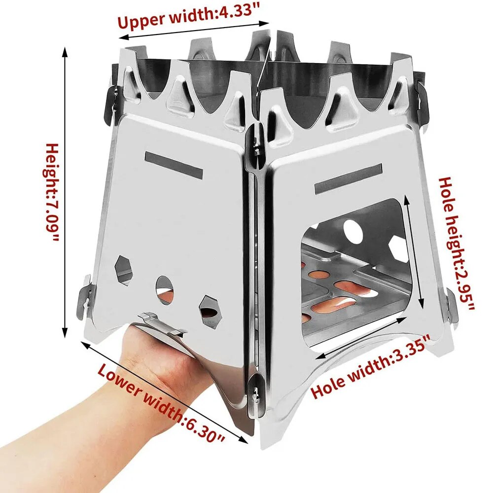 Draagbare campinghoutkachel me - Camping Cooking System recensie en prijs