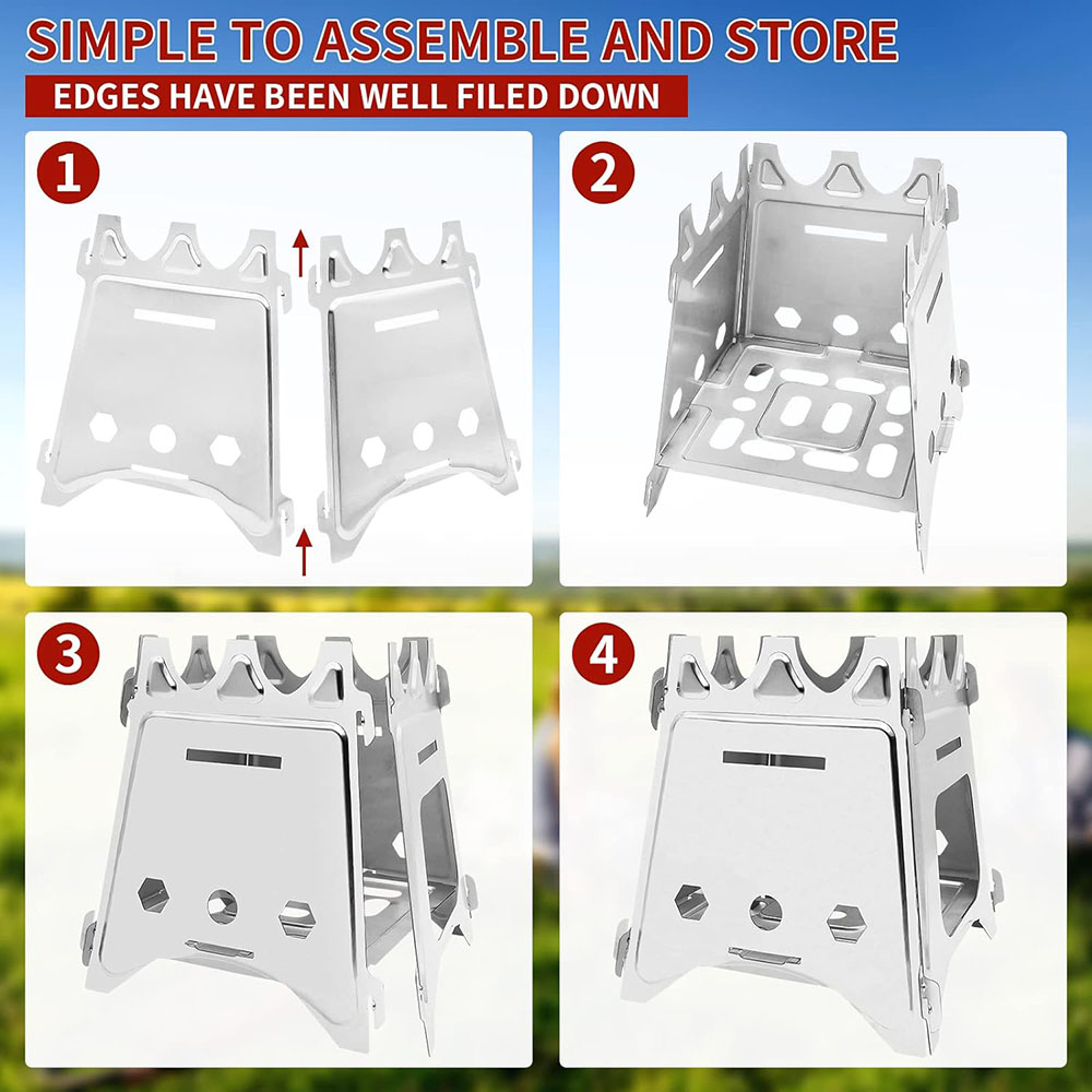 Draagbare campinghoutkachel me - Camping Cooking System recensie en prijs